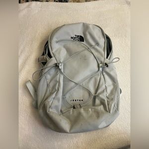 north face blue backpack